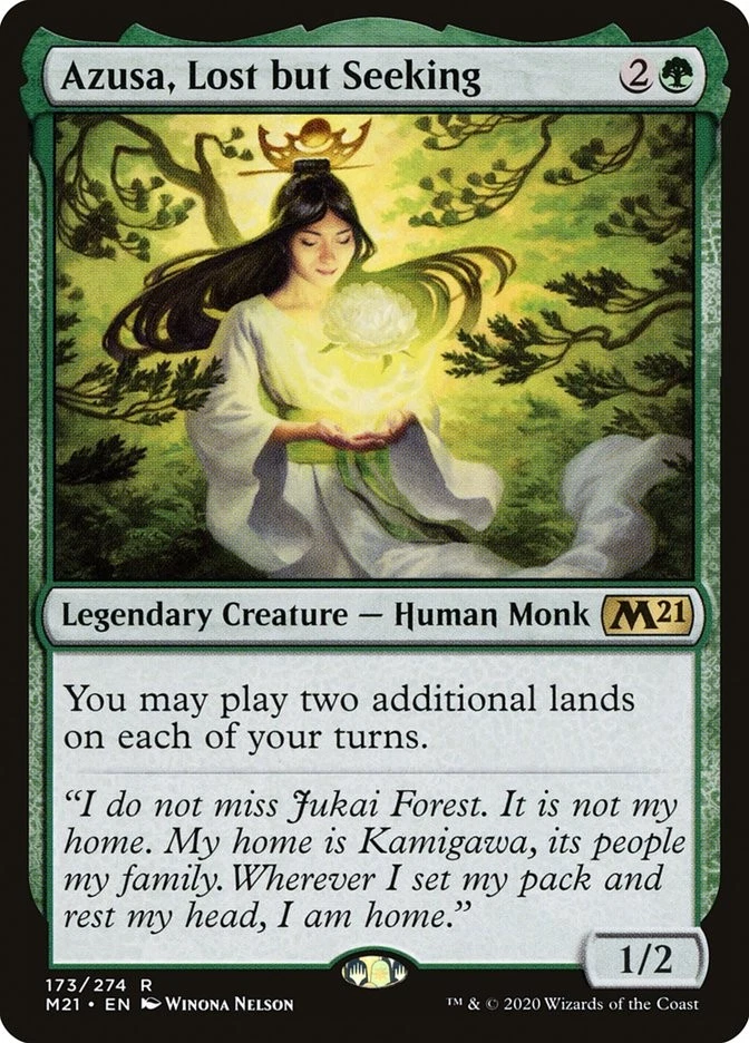 MTG Azusa, Lost but Seeking  - Core Set 2021 #173 - Image 1 of 1