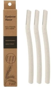 Derma-Plane Razor | Biodegradable Face Razor | Eyebrow Shaper | Recycled 3 Pack - Picture 1 of 6