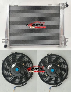 Aluminum Radiator+Fans Fit 1982-1993 BMW 3 E30 320i 323i 325i 325ix 325e M20 MT - Picture 1 of 8
