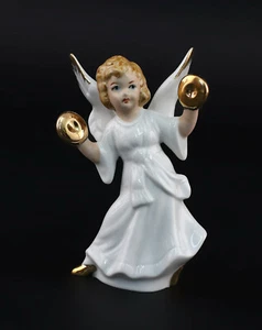 9942873-a Porzellan Figur Wagner & Apel Engel mit Schellen Weihnachten H10cm - Picture 1 of 3