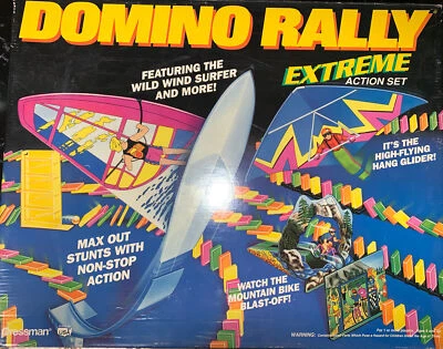 Vintage 1993 Domino Rally Extreme Action Set Game #9510 Pressman Kid Toy - Image 1 of 4