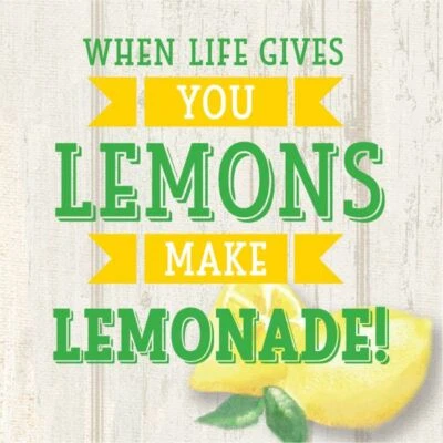CREATIVE CONVERTING Lemonade Days Beverage Napkins 16 Pack Summer Birthday Party Decorations