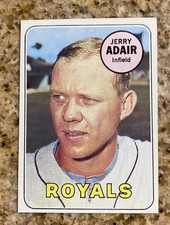 1969 Topps #159 Jerry Adair Kansas City Royals Vintage Baseball Card
