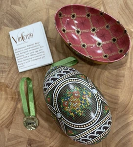 Vincenzo Imperial Mosaic Faberge Egg Gift Box Tin Collectible. 5” X 3” - Bild 1 von 6