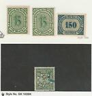 Germany Revenue Stamp, #AA1A, AA1B, AA2A Mint NH, AE2 Used, 1909-23, DKZ