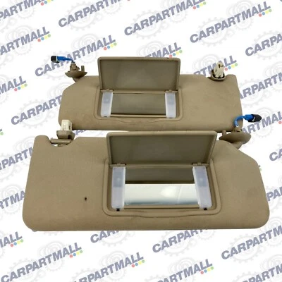2008-2012 Honda Accord Left & Right Side Sunvisor Sun Visor Set Pair Ivory OEM - Image 1 of 4
