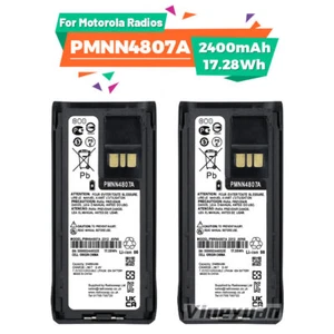 2PC Slim Li-ion Battery 2400mAh PMNN4807A Replacement Battery for Motorola R7 - Zdjęcie 1 z 12