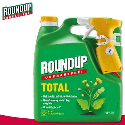 Roundup 3 L Unkrautfrei Total  anwendungsfertig Unkrautbekämpfung biol. abbaubar - Bild 1 von 3