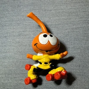 Snorks Dimmy Roller Skates 1983 Wallace Berrie Schleich Vintage 80s Orange - Picture 1 of 7