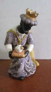 O'WELL Porcellana 5" SAGGIO CON VASO FIGURINA PRESEPE NATALE SCULTURA - Foto 1 di 4