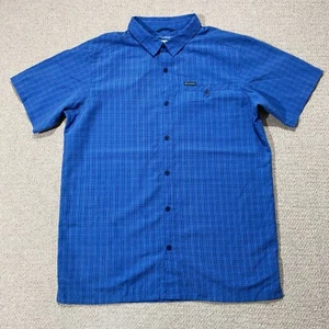 Columbia Shirt Mens XL Blue Omni Shade Short Sleeve Hiking Outdoor Top - Picture 1 of 9