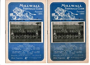 Millwall 1957/58 División 3 Selección de Programas de Liga de Casa del menú - Imagen 1 de 3
