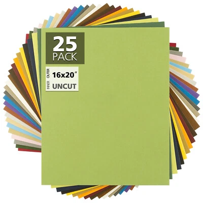25-Pack Uncut Photo Mat Boards Full Sheet for Art Prints Photos Prints - Image 1 of 4