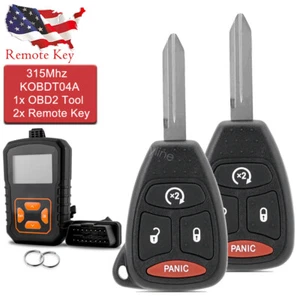 2 For 2007 2008 2009 Dodge Ram 1500 2500 3500 4500 Car Remote Key Fob + Tool Kit - Picture 1 of 6