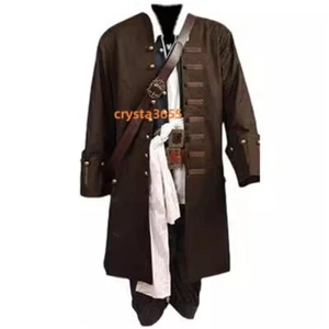 Pirates of the Caribbean JackSparrow Cosplay Costume Outfits Performance Costume - Picture 1 of 7