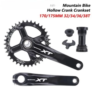 170/175mm Crank 104BCD Mountain Bike Crankset with Chainwheel 32T 34T 36T 38T BB - Picture 1 of 31