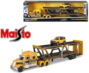 MAISTO DESIGN INTERNATIONAL LONESTAR CAR CARRIER & 2021 FORD BRONCO HOBBY 1:64 - Bild 1 von 3