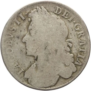 1685 Half Crown James II Münze Silber Großbritannien (MO2221-) - Bild 1 von 2