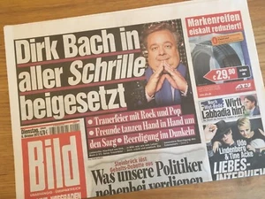 BILD Zeitung 09. Oktober 2012 / 10. / 09.10.2012 / Dirk Bach Beisetzung - Bild 1 von 1