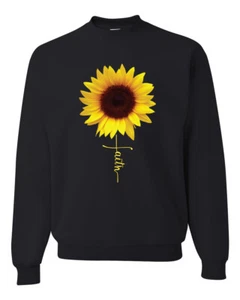 Sudadera Gráfica Girasol Christians Faith Cross Cristiana Unisex Cuello Redondo - Imagen 1 de 21