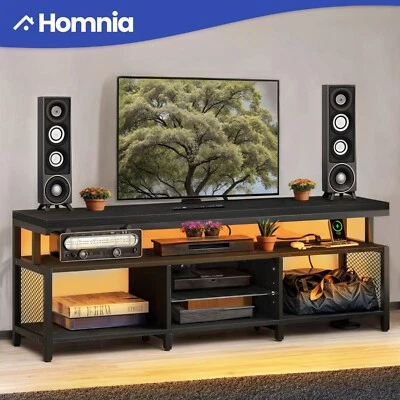 LED TV Stand For 32 to 70 In TVs Console With Power Outlets Entertainment Center - Image 1 of 4