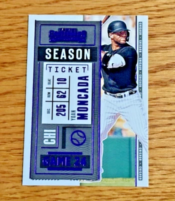 YOAN MONCADA 2020 Panini Contenders #56 Season Ticket Purple - Image 1 of 2