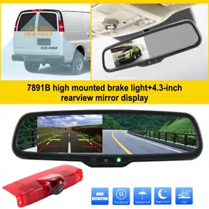 4.3''Mirror Monitor Reversing Backup AHD Camera For Chevy Express Van GMC Savana - Picture 1 of 24