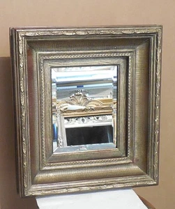 Verzierter Wandspiegel Massivholz "16x18" rechteckig abgeschrägt individuell gerahmt - Bild 1 von 12