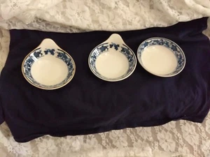 Double Phoenix Nikko Ironstone 3 small bowls blue grape design - Picture 1 of 10