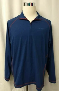 ORVIS TROUT BUM Blue And Orange 1/4 Zip Pullover Men's Size M Medium - Picture 1 of 4