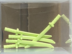 LEGO Parts - Yellowish Green Minifigure Sword Shamshir/Katana - No 21459 - QTY 5 - Picture 1 of 1