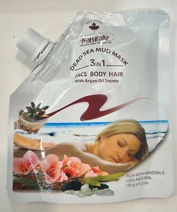 Dead Sea Facial Mud 3 in 1 Face Body Hair Clay Mask with Argan Oil Secret 150 g - Picture 1 of 3