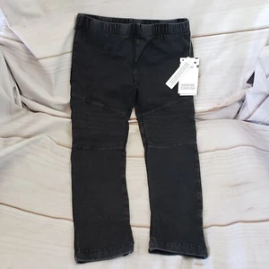 Harper Canyon Girls Moto Leggings Size 5 Black Rock Wash Pull On Elastic Waist - Picture 1 of 9