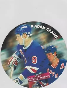 1994-95 KRAFT ADAM GRAVES AWARD WINNERS DISK #62 RANGERS - Picture 1 of 1