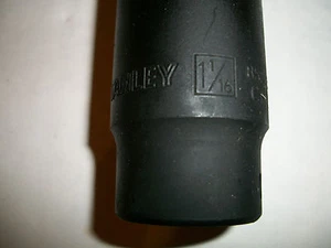 NEW STANLEY 1/2 in Drive 1-1/16 inch Deep Impact socket 6 Point - Bild 1 von 3