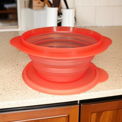 TUPPERWARE B36 MINI-MAX 700 ML ROSSO CIOTOLA PIEGHEVOLE - Immagine 1 di 2