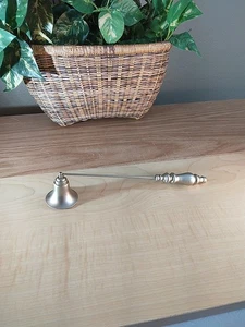 VINTAGE CHROME-PLATED BELL SHAPE CANDLE SNUFFER - Picture 1 of 12