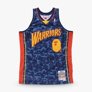 BAPE / A Bathing Ape x Mitchell & Ness x NBA 'Golden State Warriors / ABC' Baske - Picture 1 of 4