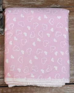 JoAnn Flanellstoff Baumwolle weich Baby hellrosa/weiß Herzdruck 2 Yard 32”x 42” - Bild 1 von 14