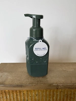 Dispensador de sabonete para as mãos Bath & Body Works verde escuro floral vidro espuma - Imagem 1 de 4