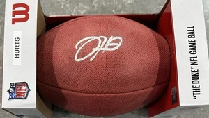 Jalen Hurts Signed Football Eagles Duke NFL Jalen Hurts Signed Football Fanatics - Picture 1 of 10