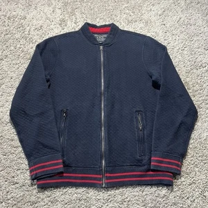 Abercrombie & Fitch Vintage Y2k Track Jacket Full Zip Large Blue Vtg Quilted - Picture 1 of 6