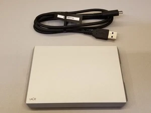 Seagate LaCie Mobile Drive 1TB USB-C HDD Hard Drive LRD0TU9 ST1000LM035-1RK172 - Picture 1 of 6