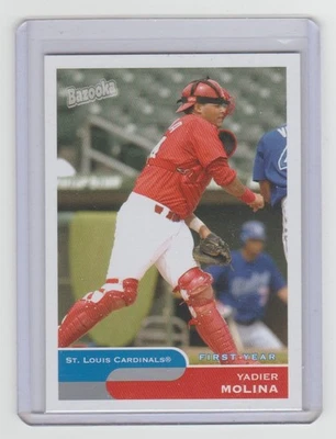 YADIER MOLINA 2004 Topps Bazooka Rookie Card #275 Without Bat (Throwing) SP RC - Image 1 of 2