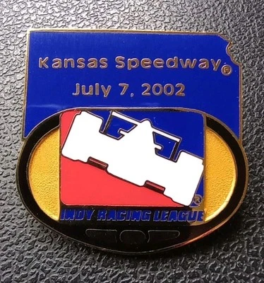 2002 Indy Racing League Kansas Speedway Hat / Lapel Pin New - Image 1 of 4