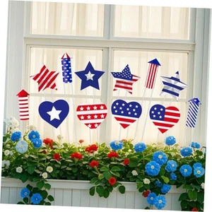 Iceyyyy 12 Pcs Patriotic Garden Stakes-15 Inch Independence Day Plant Stake - Picture 1 of 8