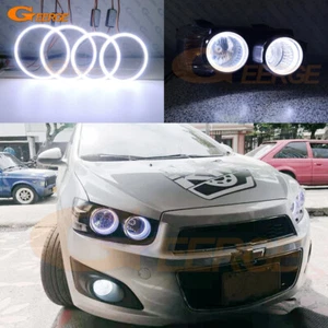 For Chevrolet AVEO Sonic T300 Ultra bright COB Led Angel Eyes Kit Halo Rings - Picture 1 of 19