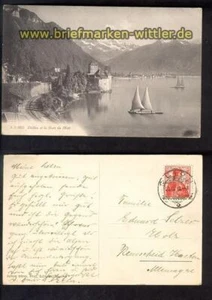Chillon et la Dent du Midi sw-AK 1912 (ch0062) - Bild 1 von 1