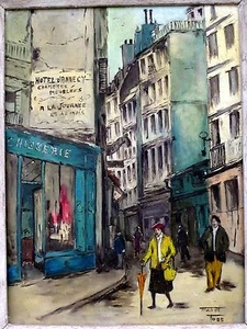 1952 PARIS LINKE BANK OIL ~ ECKE RUES GALANDE & STE JULIEN LE POVRE (?) ~ MABET FOSS - Bild 1 von 12