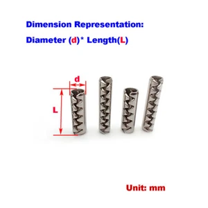 304 Stainless Steel Toothed Open Elastic Pin/Toothed Cylindrical Pin - Picture 1 of 6